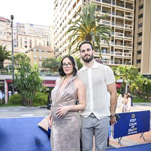 Exclusif - Agathe Auproux (enceinte) et son mari Maxence Picardet - Arrivées à la cérémonie d'ouverture du 64ème Festival de Télévision de Monte Carlo au Grimaldi Forum de Monaco le 13 juin 2025.
©Pierre Perusseau / Osuna / Bestimage