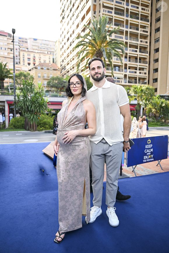 Exclusif - Agathe Auproux (enceinte) et son mari Maxence Picardet - Arrivées à la cérémonie d'ouverture du 64ème Festival de Télévision de Monte Carlo au Grimaldi Forum de Monaco le 13 juin 2025.
©Pierre Perusseau / Osuna / Bestimage
