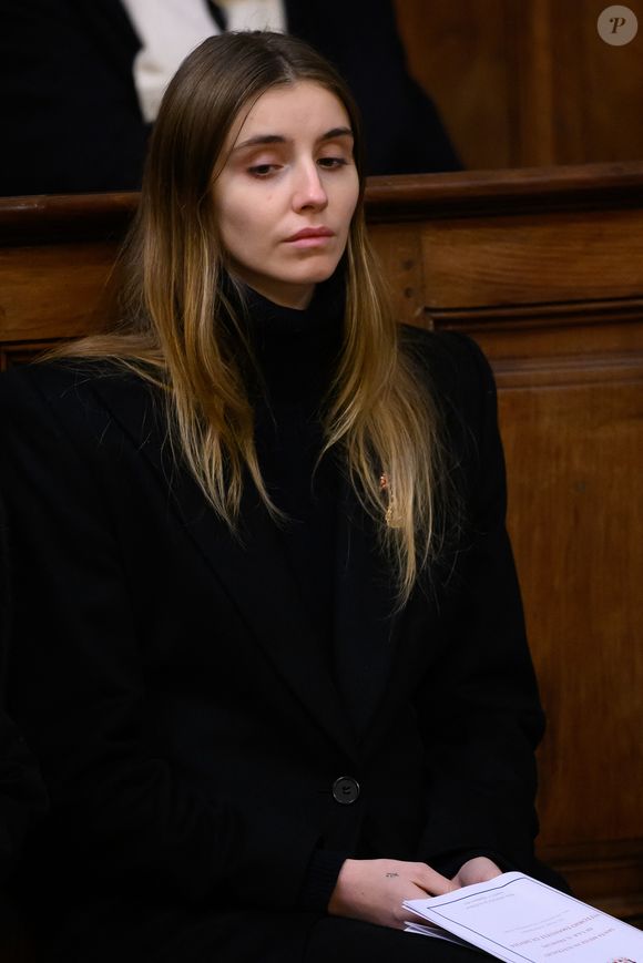 Vittoria di Savoia (Vittoria de Savoie, princesse de Carignan et marquise d'Ivrée) lors de la messe votive du Prince Vittorio Emanuele à la Basilique de Superga le 1er février 2025 à Turin, Italie.  Max Montingelli/SGP/Bestimage