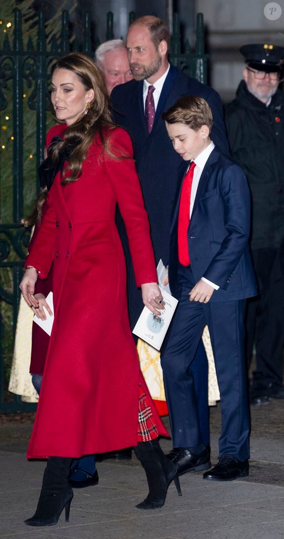 Catherine (Kate) Middleton, princesse de Galles, Le prince Louis de Galles - La famille royale d'Angleterre assiste à la messe "Together At Christmas Carol" à l'abbaye de Westminster à Londres, Royaume-Uni le 6 Décembre, 2024