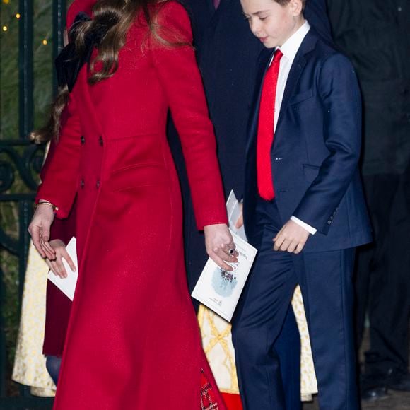 Catherine (Kate) Middleton, princesse de Galles, Le prince Louis de Galles - La famille royale d'Angleterre assiste à la messe "Together At Christmas Carol" à l'abbaye de Westminster à Londres, Royaume-Uni le 6 Décembre, 2024