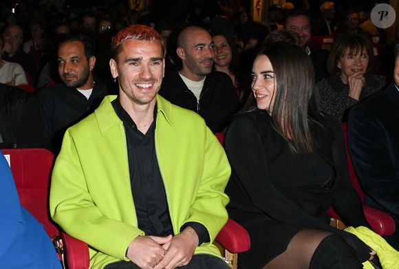 Antoine Griezmann et sa femme Erika Choperena - Inauguration de la statue de cire de "Antoine Griezmann" au musée Grévin à Paris le 6 mars 2023. © Coadic Guirec/Bestimage