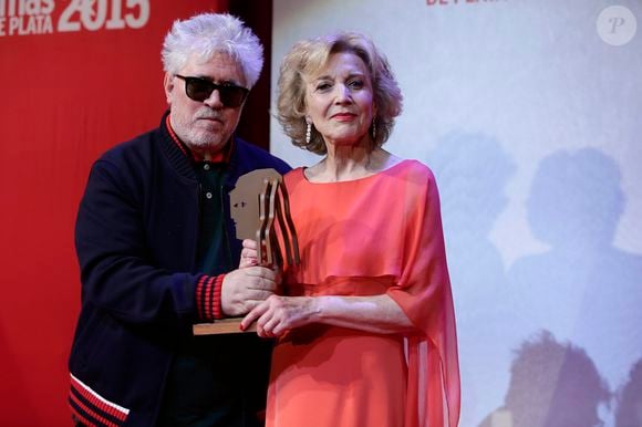 Pedro Almodovar et l'actrice Marisa Paredes - Cérémonie de remise du prix "Fotogramas de Plata 2015 Awards" à Madrid. Le 7 mars 2016