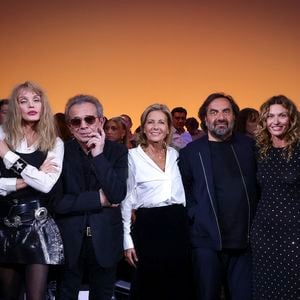 Exclusif - Arielle Dombasle, Philippe Manoeuvre, Claire Chazal, André Manoukian, Aurelie Saada, Quentin Mosimann lors de l'enregistrement de l'émission "Le Grand Echiquier - Spéciale Serge Gainsbourg" présentée par C.Chazal et A.Manoukian et diffusée le 7 avril 2026 sur France 2, à Paris, France, le 17 septembre 2025. © Jack Tribeca/Bestimage