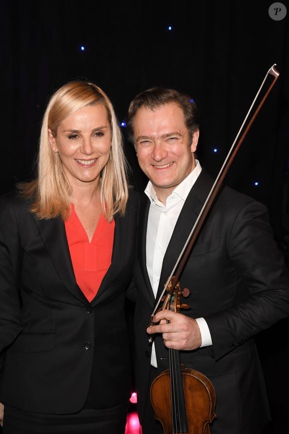 Laurence Ferrari et son mari Renaud Capuçon - Inauguration de la statue de cire de "Renaud Capuçon" au musée Grévin à Paris le 9 mars 2020. © Coadic Guirec/Bestimage