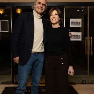 Emmanuel Chain, Mathilde Seigner - Avant-première du film "Au cœur de nos terres" au Club de l'Etoile qui sortira sur France 2 le 4 mars à Paris le 17 février 2026. © Julien Sarkissian/Bestimage