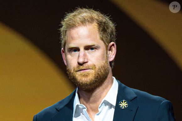 Vancouver, CANADA  - Le prince Harry, duc de Sussex, lors de la cérémonie de clôture à la Rogers Arena pendant les Invictus Games Vancouver Whistler 2025 au Canada. Zuma Press / Bestimage