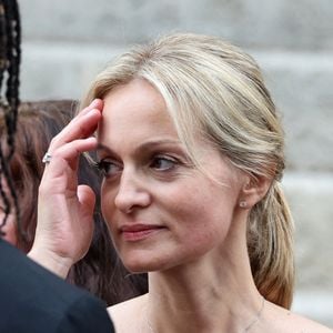 Audrey Crespo-Mara - Sorties des obsèques de Thierry Ardisson en l’église Saint-Roch de Paris, France. 

© Clovis-Jacovides/Bestimage