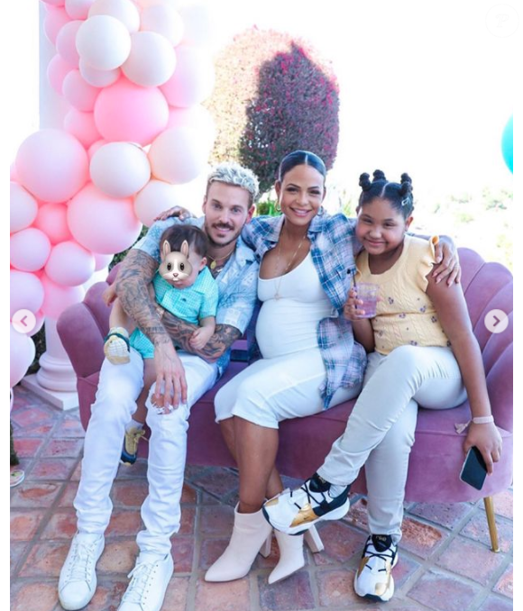 M. Pokora, Christina Milian, leur fils Isaiah et Violet, la fille de Christina Milian. @Instagram