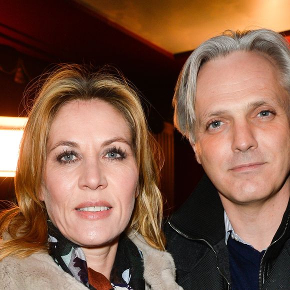 Mathilde Seigner et son compagnon Mathieu Petit - People à la représentation de la pièce "Pleins Feux" au théâtre Hébertot à Paris, les 6 et 7 février 2017. © Coadic Guirec/Bestimage