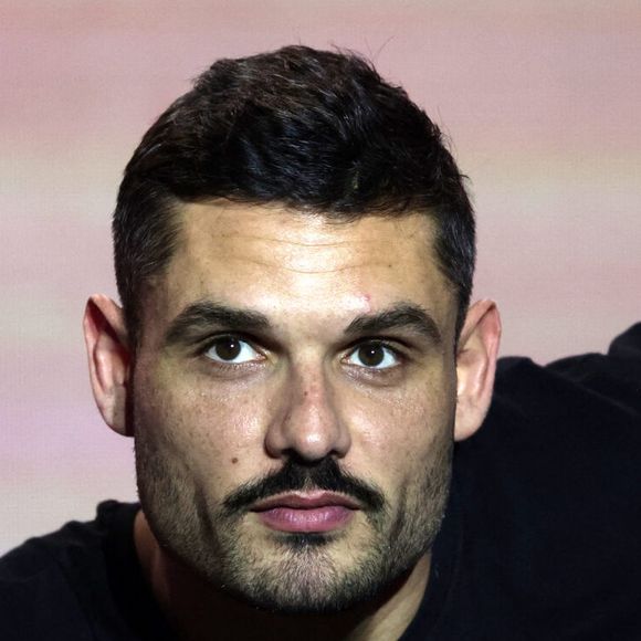 Florent Manaudou en conférence lors du 49ème Congrès Sélectour à l'hôtel Grand Hyatt à Doha au Qatar. Le 28 novembre 2024