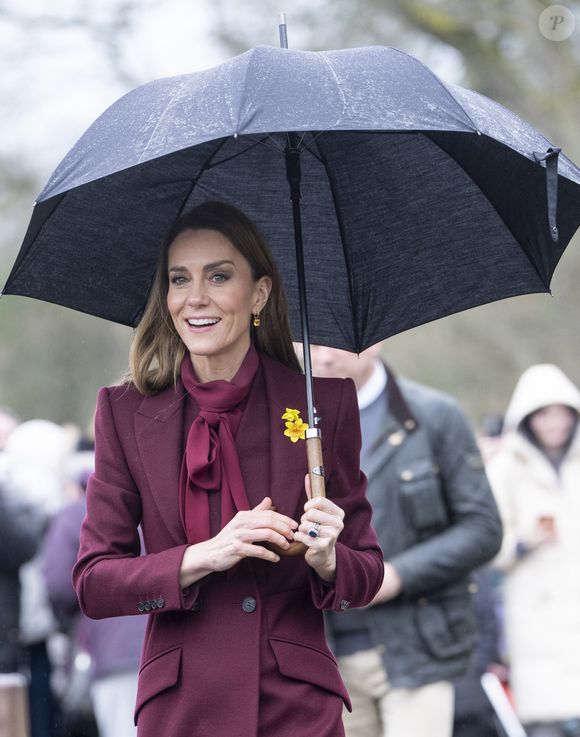 Le Prince William, le Prince de Galles, et Catherine, la Princesse de Galles, visitent Powys, à l'occasion de la fête de la Saint Davids. Photo par GOFF  / BESTIMAGE