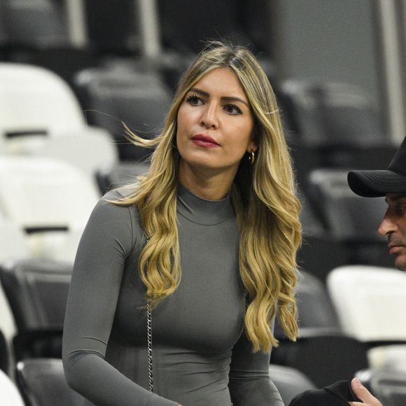 Mathilde Cappelaere compagne de Dylan Deschamps en tribune du match de football de quart de finale opposant la France à l’Angleterre lors de la coupe du Monde (FIFA 2022) au stade Al Bayt à Al Khor au Qatar, le 10 décembre 2022. La France a gagné 2-1. © Jean-Baptiste Autissier/Panoramic/Bestimage