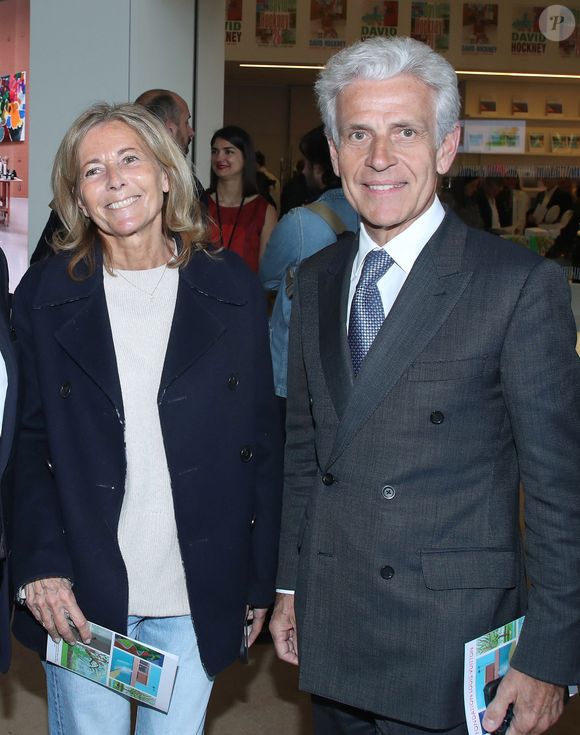 Claire Chazal et Christophe de Backer  - Vernissage de l’Exposition « David Hockney 25 » à la Fondation Louis Vuitton à Paris, France, le 08 Avril 2025. 

© Bertrand Rindoff / Bestimage