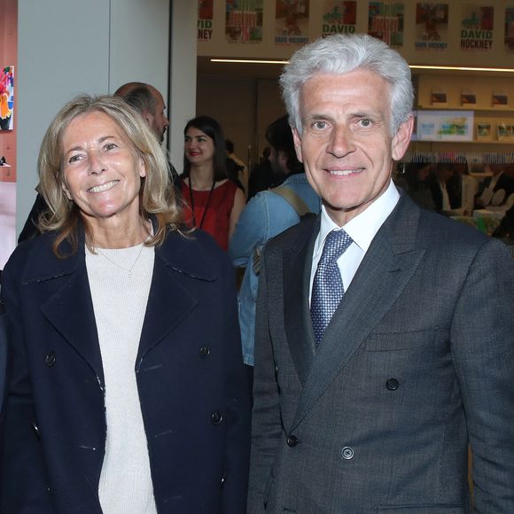 Claire Chazal et Christophe de Backer  - Vernissage de l’Exposition « David Hockney 25 » à la Fondation Louis Vuitton à Paris, France, le 08 Avril 2025. 

© Bertrand Rindoff / Bestimage