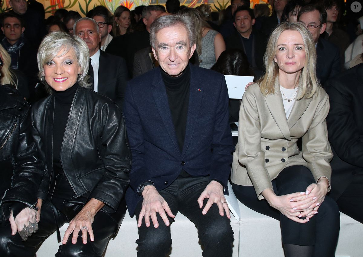 Photo : Hélène Arnault, Bernard Arnault et Delphine Arnault - Front Row