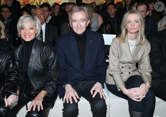 Hélène Arnault, Bernard Arnault et Delphine Arnault - Front Row du défilé Christian Dior "Collection Haute Couture Printemps/Eté 2025" au Musée Rodin, lors de la Fashion Week de Paris (PFW), le 27 janvier 2025.
© Bertrand Rindoff/Bestimage