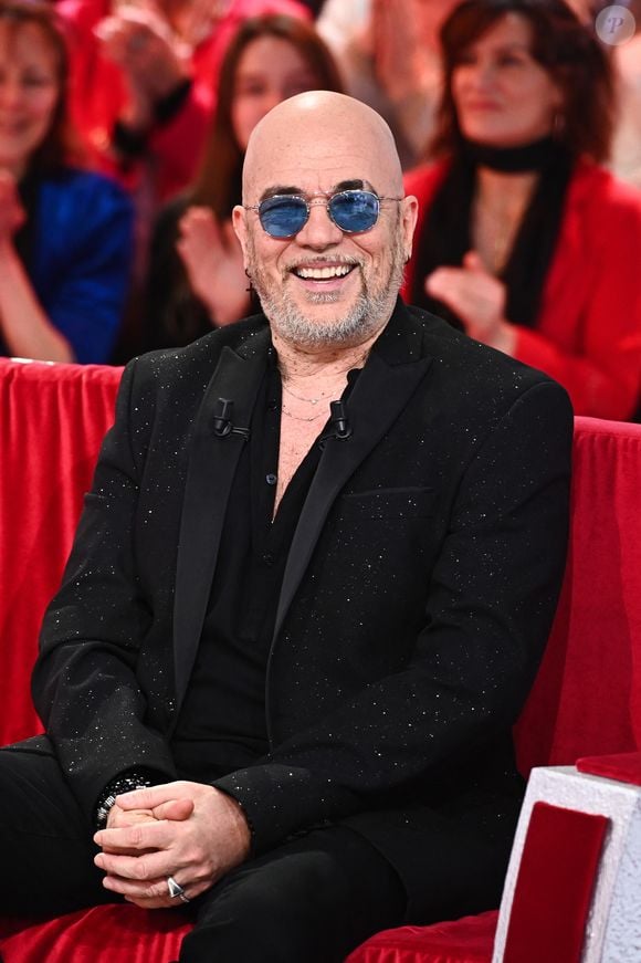 Exclusif - Pascal Obispo - Enregistrement de l'émission Vivement dimanche présentée par Michel Drucker au studio Rive Gauche, diffusée le 16 mars sur France 3, à Paris, France. © Guillaume Gaffiot/Bestimage