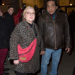 Josiane Balasko et George Aguilar arrivent au défilé de Jean Paul Gaultier lors de la Haute Couture printemps/été 2020 à Paris le 22 janvier 2020. Photo by Nasser Berzane/ABACAPRESS.COM