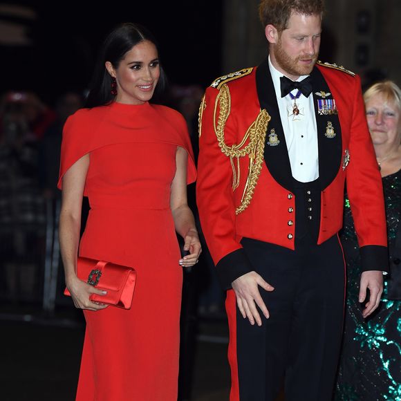 Le prince Harry, duc de Sussex, et Meghan Markle, duchesse de Sussex assistent au festival de musique de Mountbatten au Royal Albert Hall de Londres, Royaume Uni, le 7 mars 2020. AGENCE / BESTIMAGE