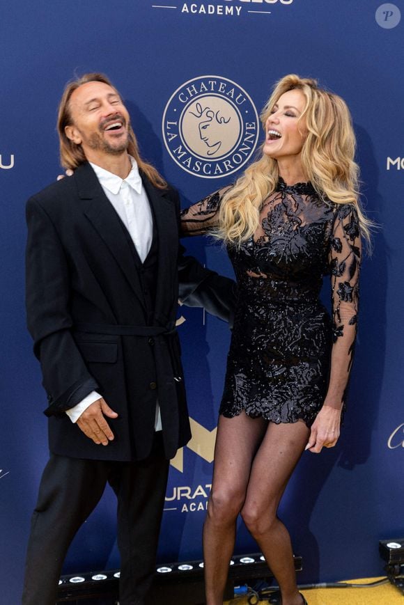 Bob Sinclar et Adriana Karembeu lors du 10ème anniversaire du Mouratoglou Annual Charity Gala. A la Mouratoglou Tennis Academy, Sofia Antipolis, France le 23 juin 2024. Photo by Cyril Chateau/BACAPRESS.COM