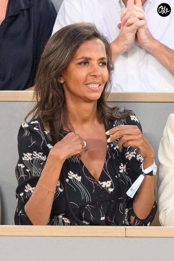 Karine Le Marchand assiste au tournoi de Roland-Garros 2023, le 4 juin 2023 à Paris, en France. Photo : Laurent Zabulon/ABACAPRESS.COM