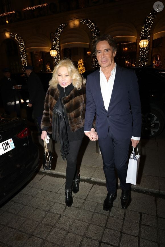 Paris, FRANCE  - Jocelyn Wildenstein and Lloyd Klein make a chic appearance at the iconic Place Vendôme, turning heads with their elegant outing at the Ritz in Paris.



Pictured: Jocelyne Wildenstein, Lloyd Klein