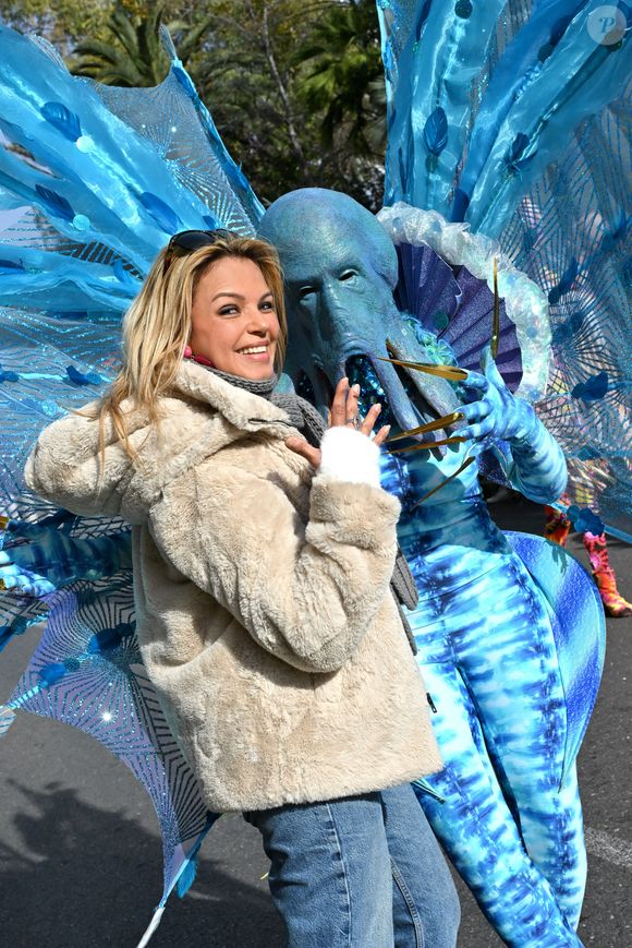 Séverine Ferrer - Dernière Bataille de Fleurs de la 140eme édition du Carnaval de Nice "Roi des Oceans" à Nice, le 1er mars 2025. © Bruno Bebert/Bestimage