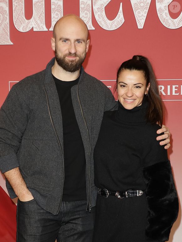 François Alu et sa compagne Denitsa Ikonomova - Avant-première du film "Hurlevent" au Grand Rex à Paris le 2 février 2026. © Coadic Guirec/Bestimage