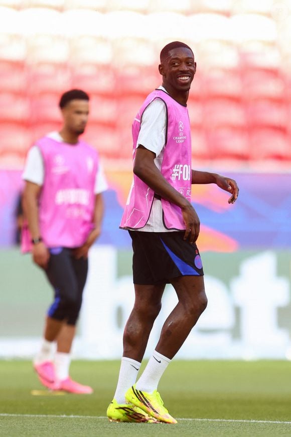 Après la victoire, elle a partagé une vidéo de l'ambiance sur Instagram.

OUSMANE DEMBELE lors de la dernière séance d'entraînement du PSG avant la finale de l'UEFA Champions League 2025/26 entre le Paris Saint-Germain et l'Arsenal FC à la Puskas Arena de Budapest, en Hongrie. © Mickael Chavet/ZUMA Press Wire/Bestimage