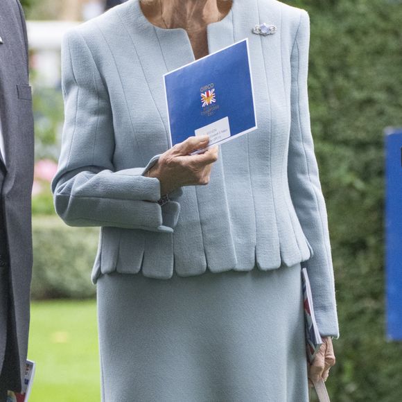18 octobre 2025 - Journée des champions britanniques QIPCO à l'hippodrome d'Ascot, dans le Berkshire, au Royaume-Uni. Ici, la reine Camilla (Camilla Parker Bowles, reine consort d'Angleterre). GOFF  / BESTIMAGE