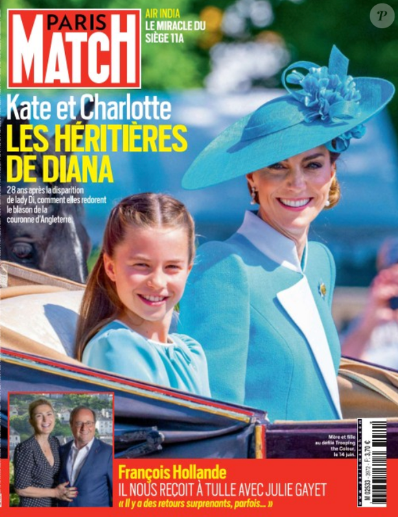 François Hollande et Julie Gayet mis à l'honneur dans "Paris Match" ce jeudi 19 juin 2025 (Capture d'écran).