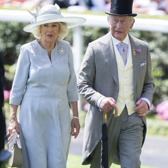 Le roi Charles III d'Angleterre et Camilla Parker Bowles, reine consort d'Angleterre - Les royautés assistent à la course hippique Royal Ascot (Jour 3), le 19 juin 2025. GOFF INF / BESTIMAGE