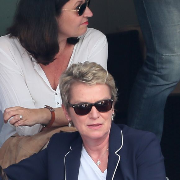 Elise Lucet - People dans les tribunes des Internationaux de France de Tennis de Roland Garros à Paris. Le 9 juin 2018
© Cyril Moreau / Bestimage