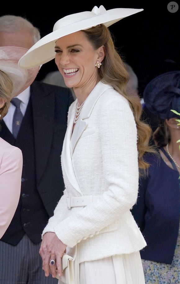 Catherine, Princesse de Galles (Catherine (Kate) Middleton, princesse de Galles), assiste à la cérémonie de l'Ordre de la Jarretière à la chapelle Saint-Georges du château de Windsor le 16 juin 2025 à Windsor, Angleterre.

MirrorPix/Pool/Bestimage