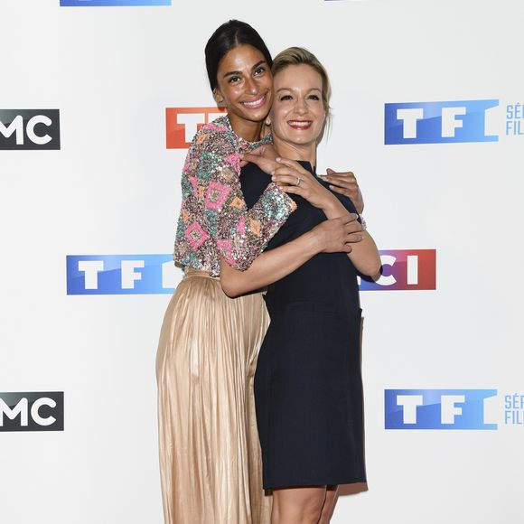 Tatiana Silva et Audrey Crespo-Mara à la soirée de rentrée 2019 de TF1 au Palais de Tokyo à Paris, le 9 septembre 2019. © Pierre Perusseau/Bestimage