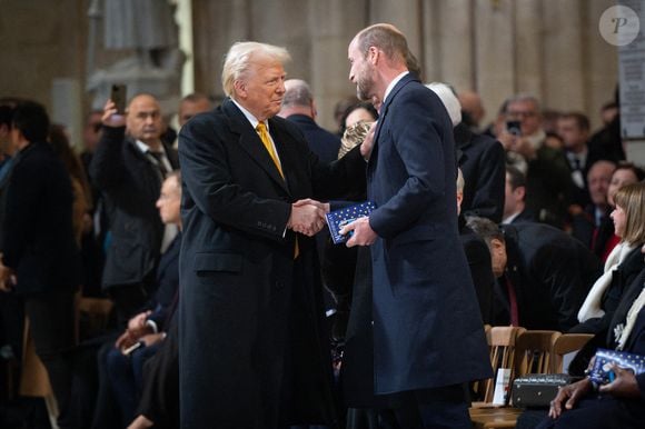 Le président élu des États-Unis Donald Trump et William, prince de Galles, assistent à la cérémonie de réouverture de la cathédrale Notre-Dame de Paris, le 7 décembre 2024.