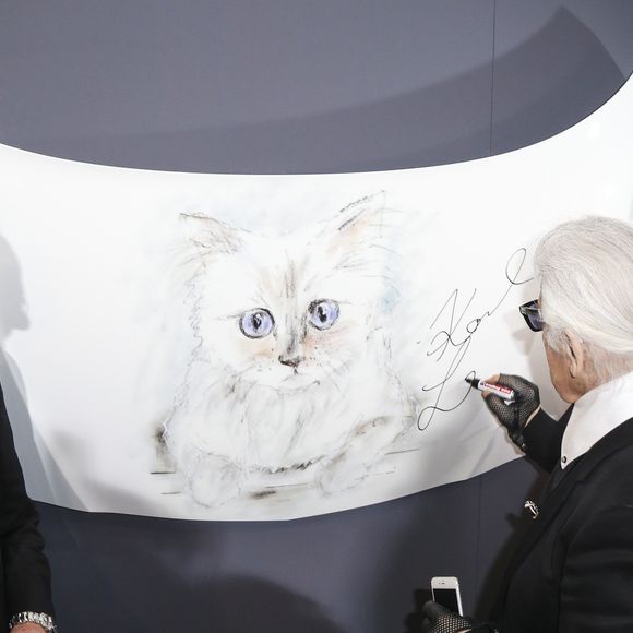Choupette prêtera donc son miaulement à ce chat machiavélique !

Karl Lagerfeld au vernissage "Corsa Karl et Choupette" à Berlin en Allemagne, le 3 février 2015.

Photo : API / Bestimage