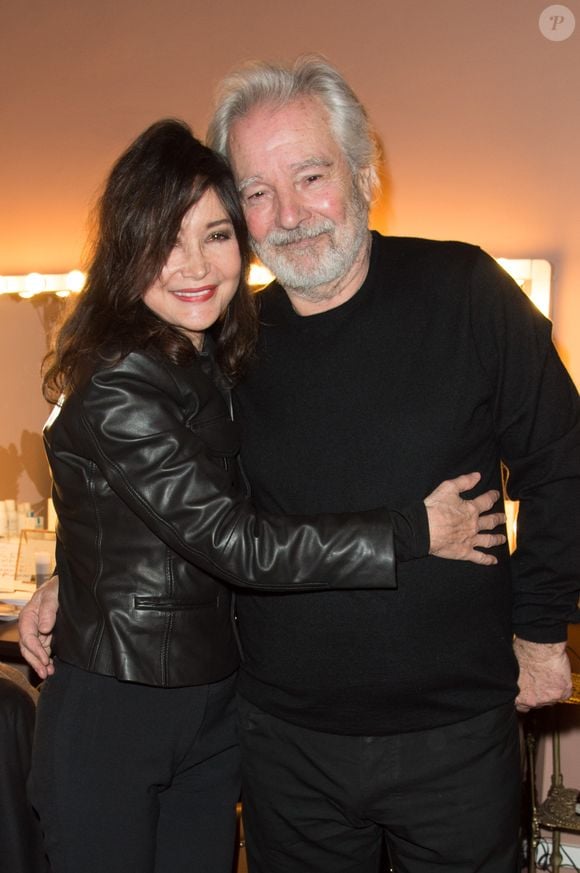 Evelyne Bouix et son mari Pierre Arditi - Générale de la pièce "Quelque part dans cette vie" au théâtre Edouard VII à Paris le 12 février 2018. © Coadic Guirec-Pierre Perusseau/Bestimage