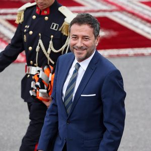 Bernard Montiel - Cérémonie d'accueil officielle du Président de la République, Emmanuel Macron et de Brigitte Macron sur la place Mechouar à Rabat au Maroc le 28 octobre 2024. © Dominique Jacovides/Bestimage