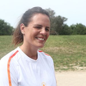 Laure Manaudou lors de la cérémonie d'allumage de la flamme olympique pour les Jeux Olympiques de Paris, le 16 avril 2024. Photo : Eurokinissi / Abaca