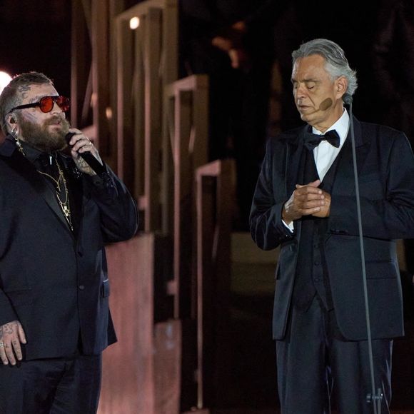 Teddy Swims, Andrea Bocelli à la soirée concert "Grace for the World" au Vatican le 13 septembre 2025 ; un concert unique sur la place Saint-Pierre. Backgrid UK/ Bestimage