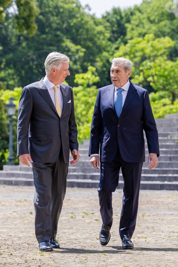 Le roi Philippe de Belgique reçoit Eddy Merckx à l'occasion de son 80ème anniversaire à Bruxelles, le 12 juin 2025.
© Dana Press / Bestimage