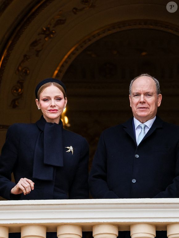 Le prince Albert II de Monaco et la princesse Charlene ont assisté à la procession, depuis le Palais Princier, dans le cadre des célébrations de la Sainte-Dévote à Monaco, le 27 janvier 2026. © Claudia Albuquerque/Bestimage
