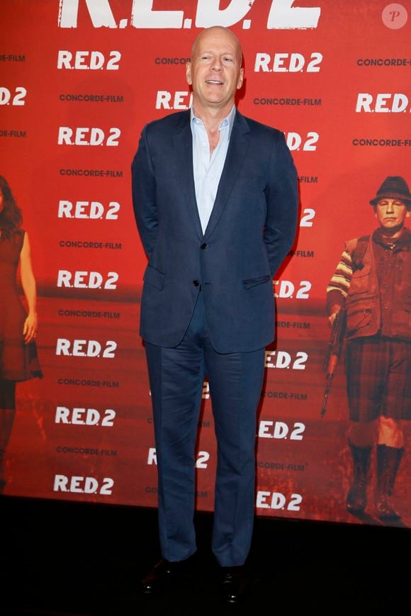 Bruce Willis lors du photocall du film "Red 2" a l'hotel Mandarin Oriental a Munich. Le 24 juillet 2013. Photo API / BESTIMAGE