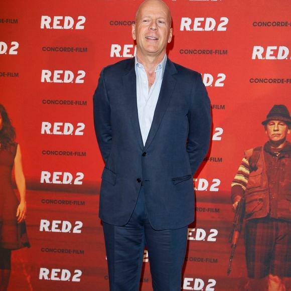 Bruce Willis lors du photocall du film "Red 2" a l'hotel Mandarin Oriental a Munich. Le 24 juillet 2013. Photo API / BESTIMAGE