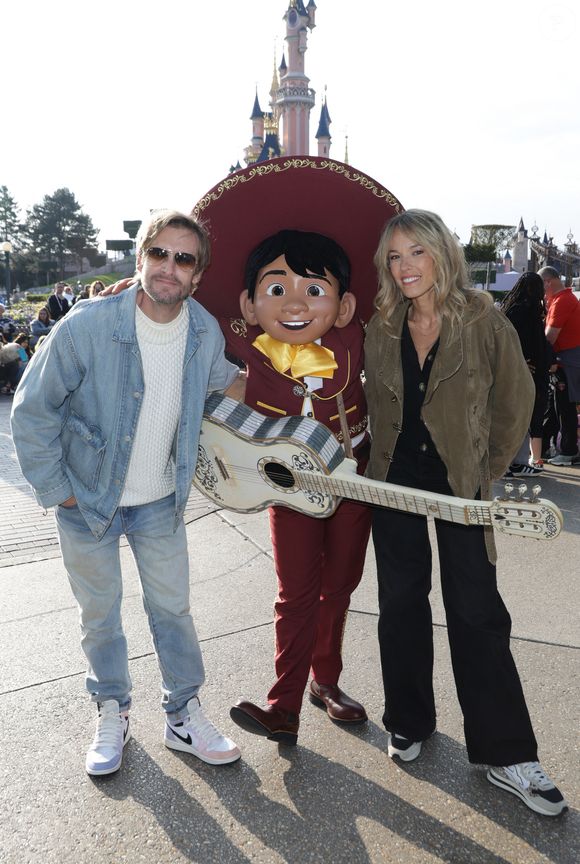 Exclusif - Philippe Lacheau et sa compagne Elodie Fontan au lancement du Disney Music Festival à Disneyland Paris le 26 avril 2025. © Coadic Guirec / Bestimage