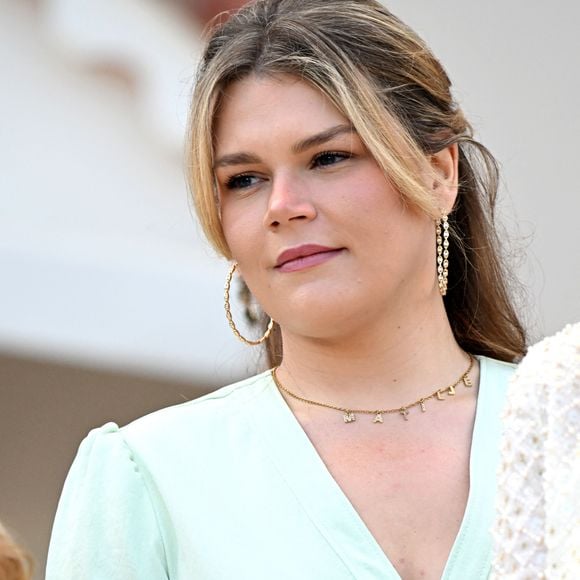 Camille Gottlieb - Célébration des 20 ans de règne du prince souverain Albert II de Monaco sur la place du Palais à Monaco, le 19 juillet 2025. © Bruno Bebert/Bestimage