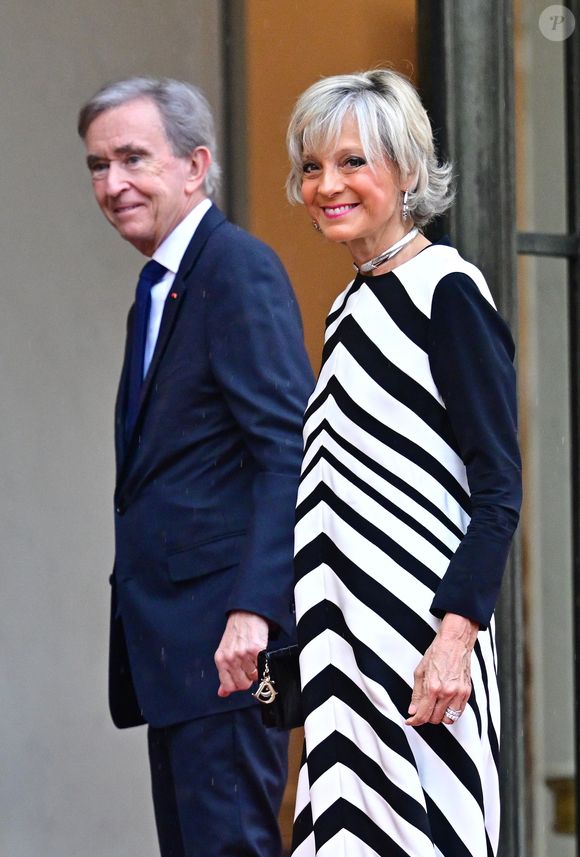 Bernard Arnault, Pdg de LVMH et sa femme Hélène Mercier - Arrivées des personnalités au dîner d’État en l’honneur du président brésilien et de sa femme au palais présidentiel de l’Élysée à Paris le 5 juin 2025.

© Christian Liewig / Bestimage