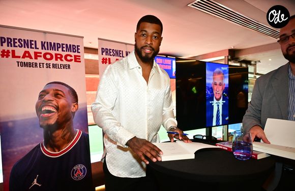 Exclusif - Presnel Kimpembe - Lancement du livre de Presnel Kimpembe "Laforce, tomber et se relever" dans les salons Saint-Germain au Parc des Princes à Paris le 2 juin 2026. © Christian Liewg/Bestimage
